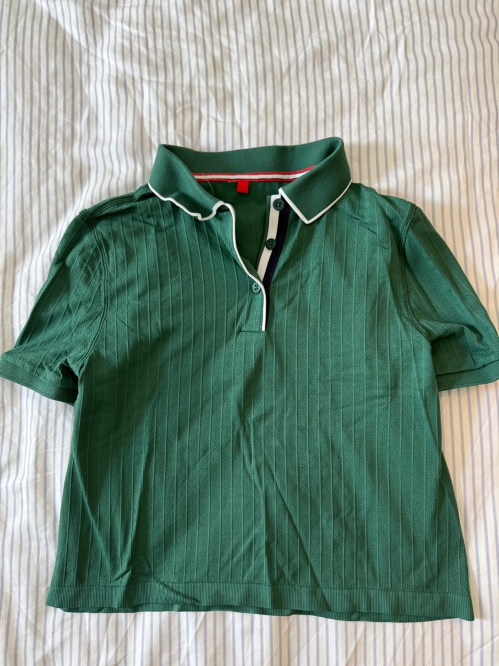 Wilson Green Short Sleeve Polo with Contrast Trim